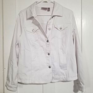 NWT Chico's White Jean Jacket, Plus Size 1